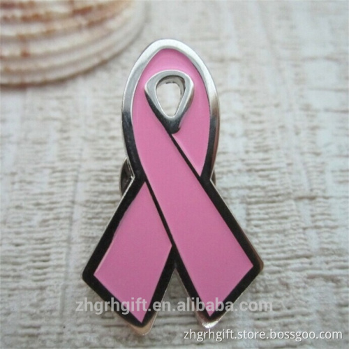 Ovarian Cancer Awareness ribbon enamel badge metal aids custom made ribbon pin